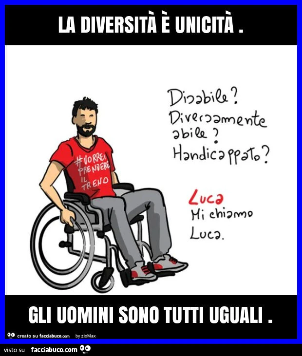 La diversitÀ È unicitÀ. Gli uomini sono tutti uguali