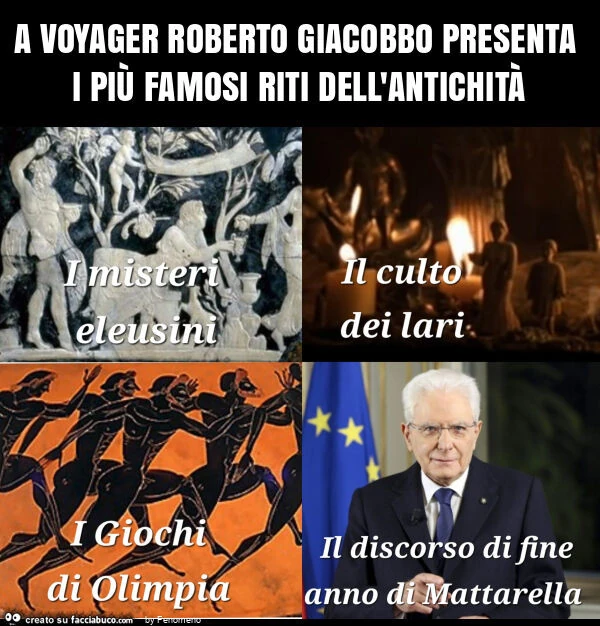 A voyager roberto giacobbo presenta i piรน famosi riti dell'antichitร