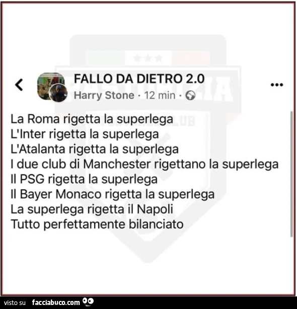 La superlega rigetta il napoli tutto perfettamente bilanciato