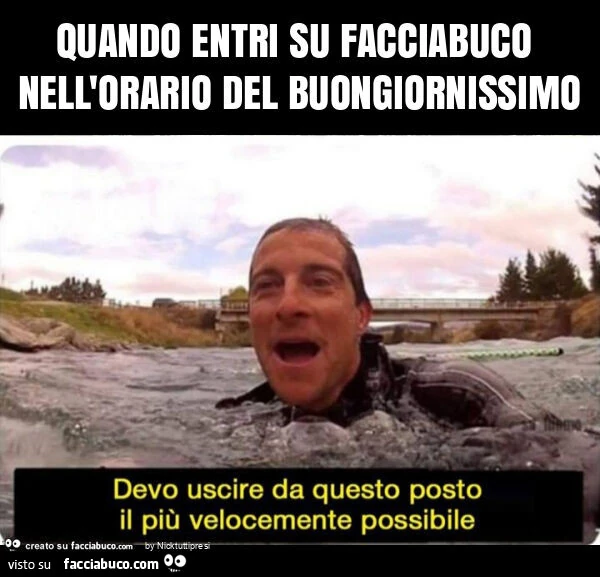Quando entri su facciabuco nell'orario del buongiornissimo