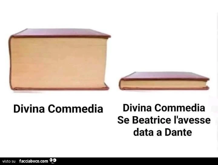 Divina commedia. Divina commedia se beatrice l'avesse data a Dante