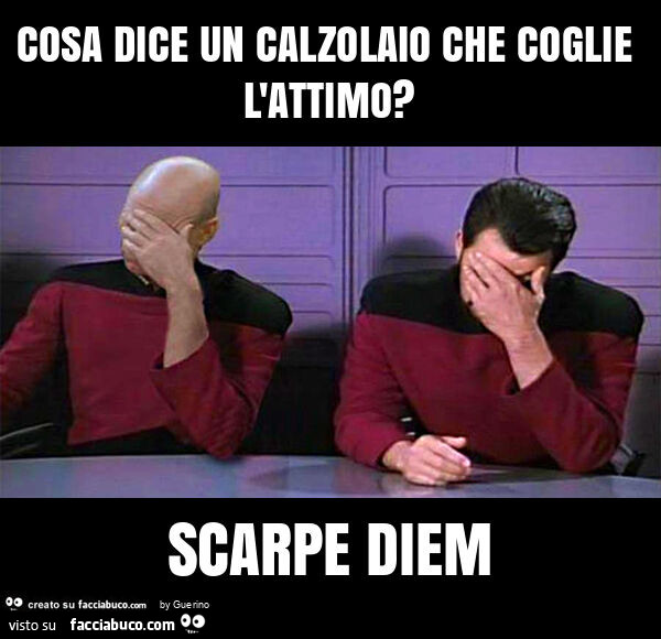 Cosa dice un calzolaio che coglie l'attimo? Scarpe diem