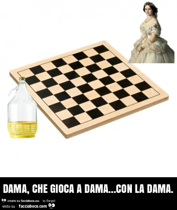 Dama, che gioca a dama&hellip; con la dama