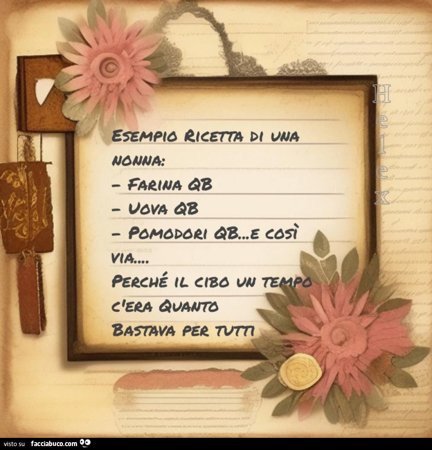 QB delle nonne nelle ricette