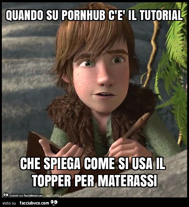 Quando su pornhub c'è il tutorial che spiega come si usa il topper per materassi