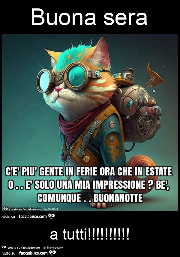 Buona sera a tutti