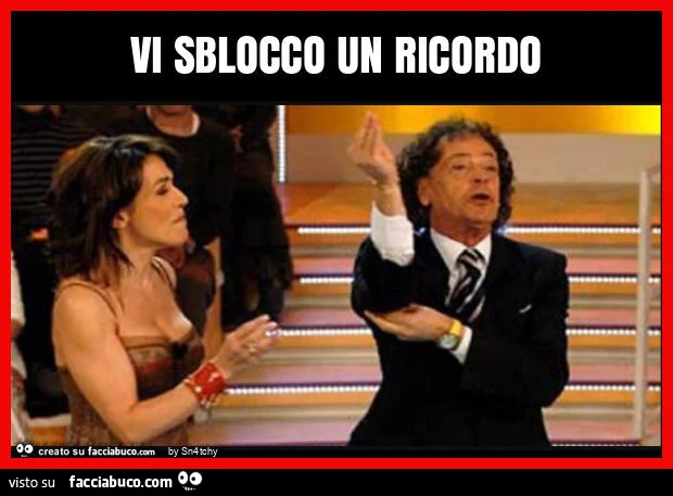 Vi sblocco un ricordo