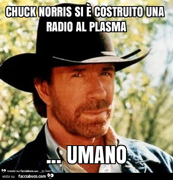 Chuck norris si è costruito una radio al plasma&hellip; umano
