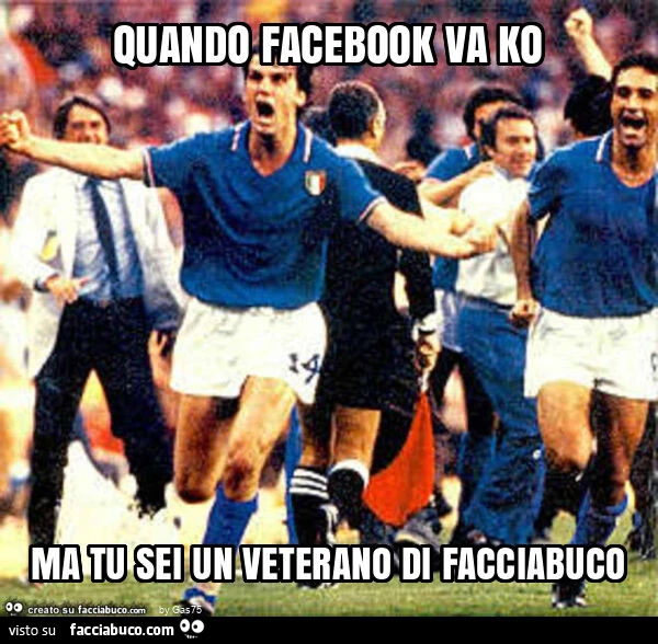 Quando facebook va ko ma tu sei un veterano di facciabuco