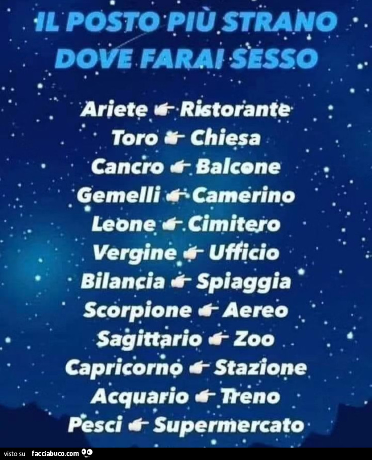 Il posto più strano dove farai sesso