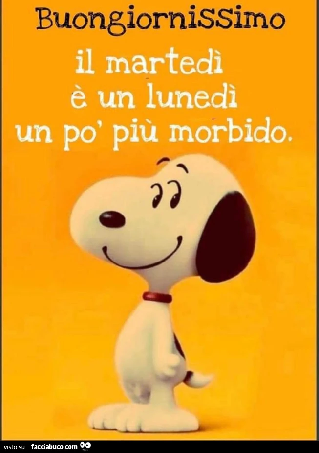 Buongiornissimo il martedì è un lunedì un po' più morbido