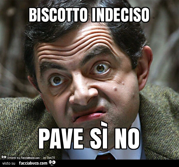 Biscotto indeciso pave sì no