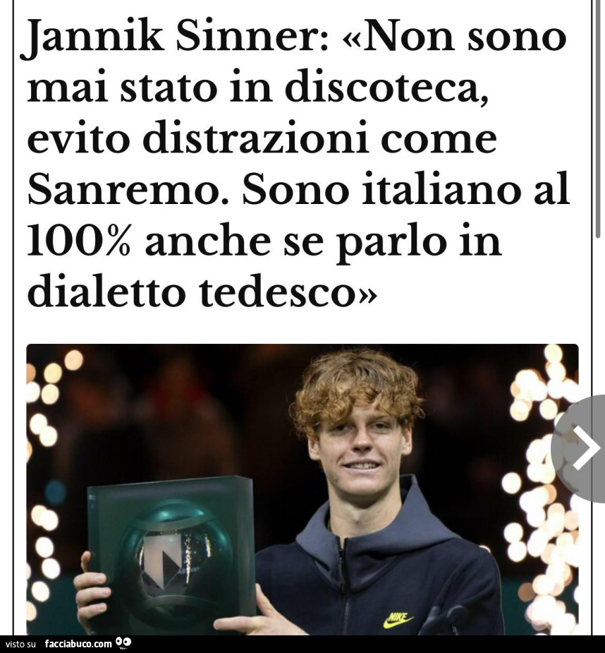 Jannik Sinner: «Non sono mai stato in discoteca, evito distrazioni