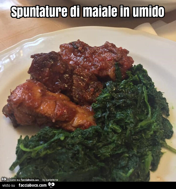 Spuntature di maiale in umido