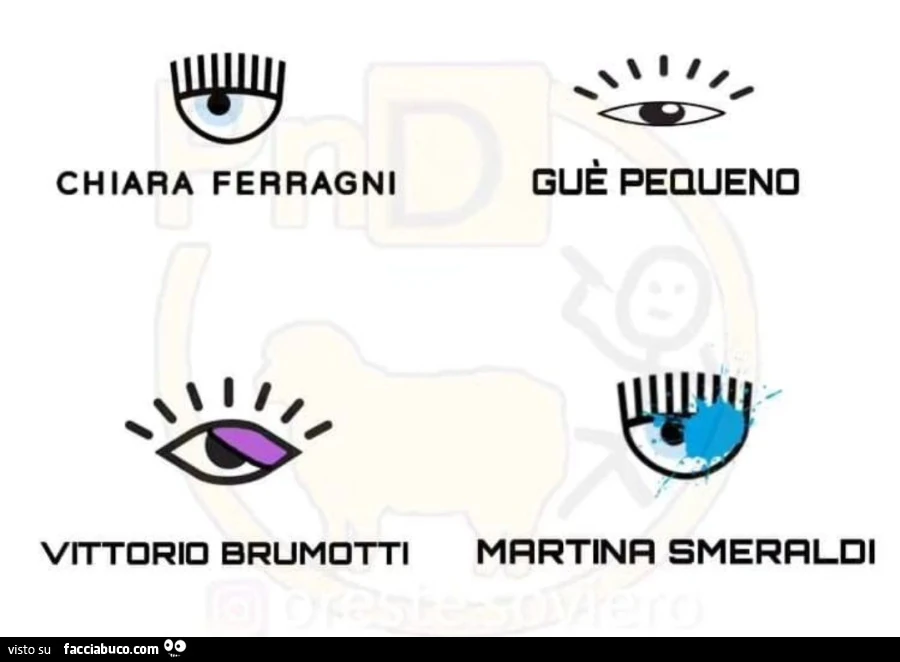 Chiara Ferragni. Guè Pequeno. Vittorio Brumotti. Martina Smeraldi