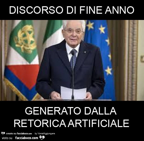 Discorso di fine anno generato dalla retorica artificiale