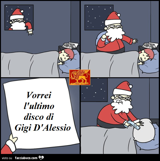 Letterina a Babbo Natale con richiesta CD di Gigi D'Alessio