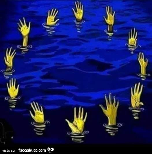 Europa, braccia che affogano