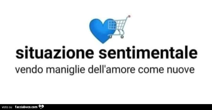 Situazione sentimentale vendo maniglie dell'amore come nuove