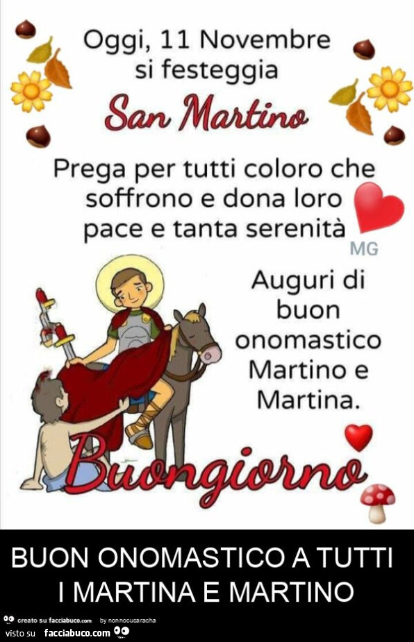 Buon onomastico a tutti i martina e martino