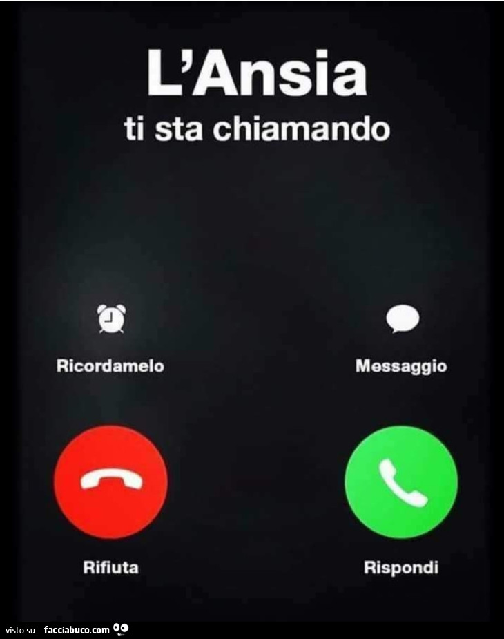 L'ansia ti sta chiamando