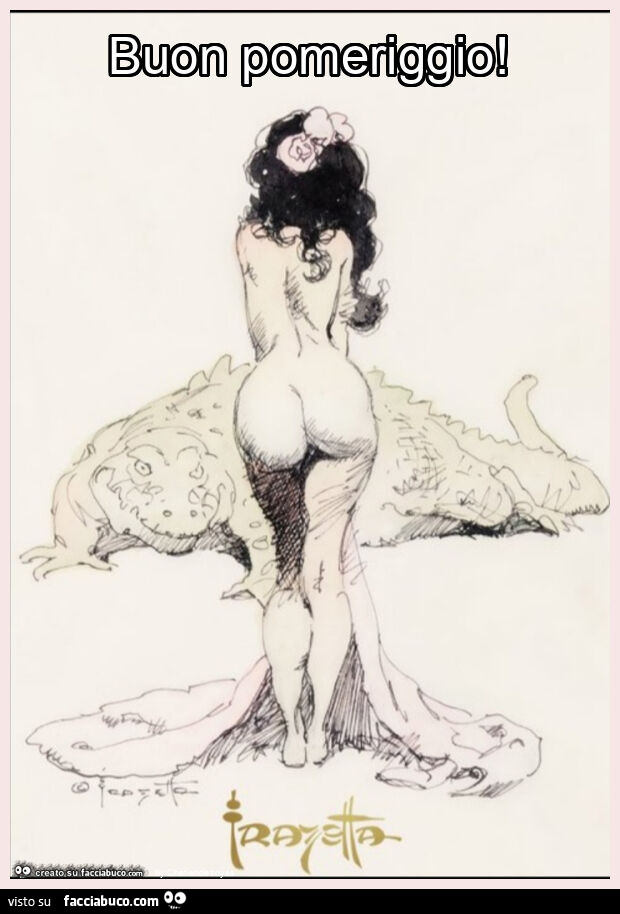 Donna nuda e alligatore