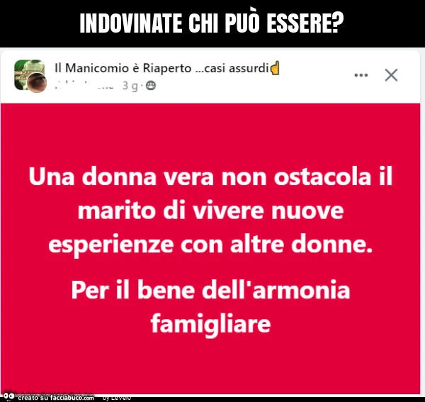Indovinate chi puรฒ essere?