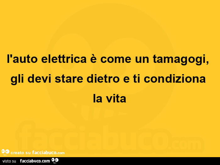 L'auto elettrica è come un tamagogi, gli devi stare dietro e ti condiziona la vita