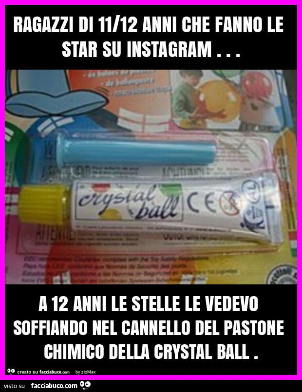 Ragazzi di 11/12 anni che fanno le star su instagram&hellip; a 12 anni le stelle le vedevo soffiando nel cannello del pastone chimico della crystal ball