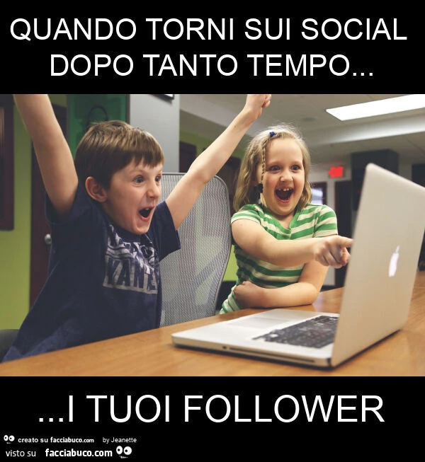 Quando torni sui social dopo tanto tempo&hellip; i tuoi follower