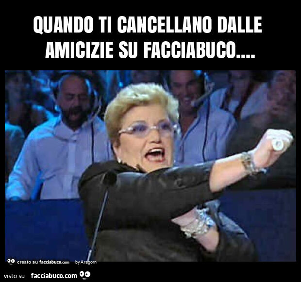 Quando ti cancellano dalle amicizie su facciabuco