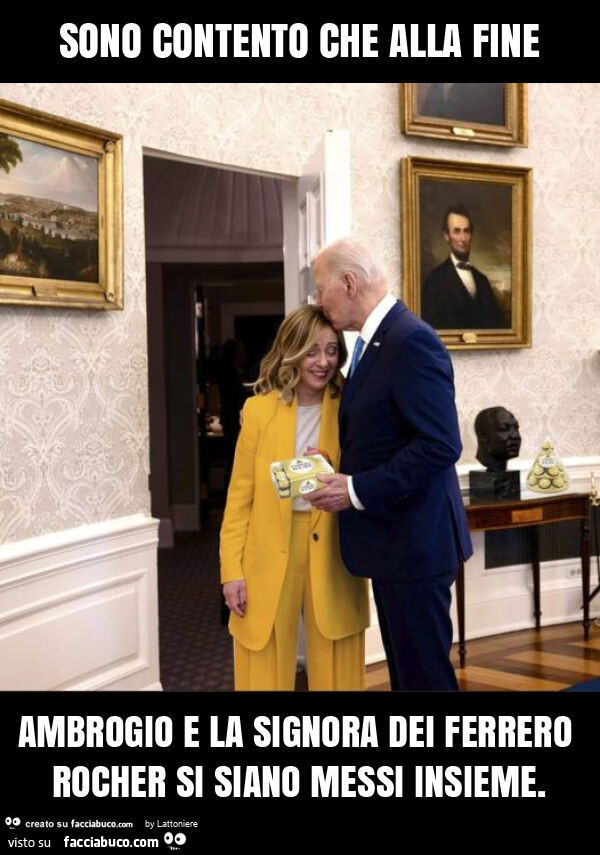Sono contento che alla fine ambrogio e la signora dei ferrero rocher si siano messi insieme