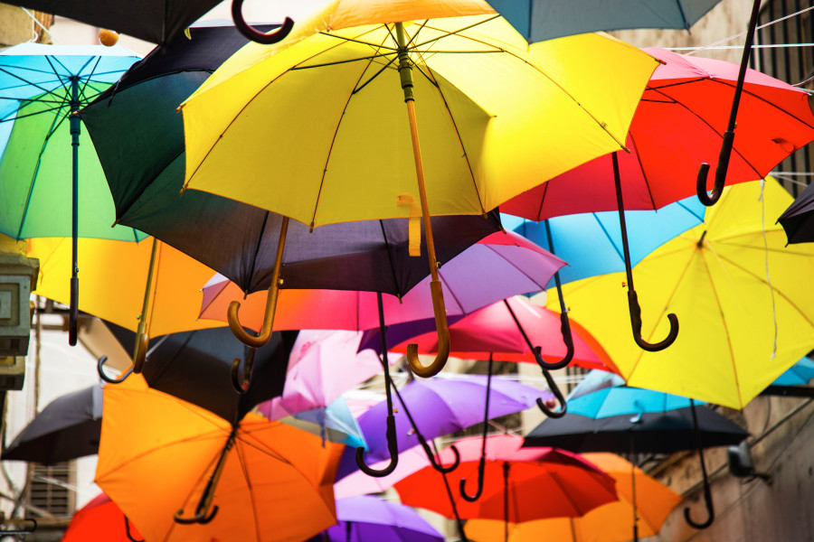 Ombrelli colorati/pioggia