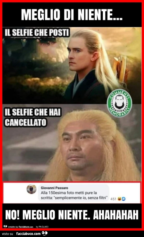 Meglio di niente&hellip; no! Meglio niente. Ahahahah