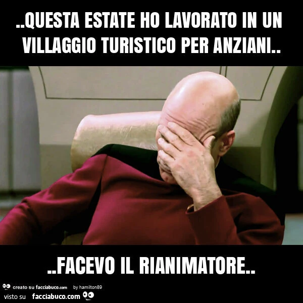 Questa estate ho lavorato in un villaggio turistico per anziani… facevo il rianimatore