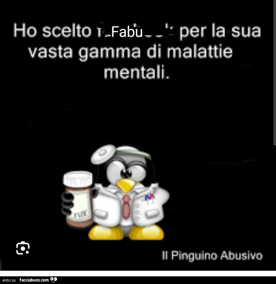 Ho scelto fabu per la sua vasta gamma di malattie mentali