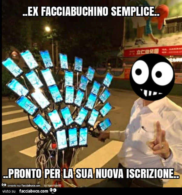 Ex facciabuchino semplice… pronto per la sua nuova iscrizione