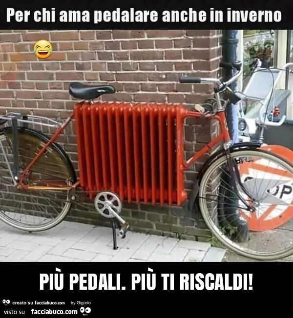 Più pedali. Più ti riscaldi
