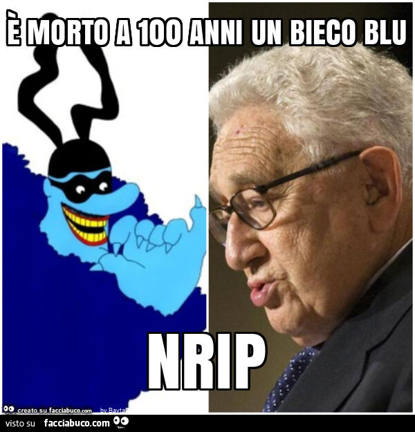 È morto a 100 anni un bieco blu nrip kissinger