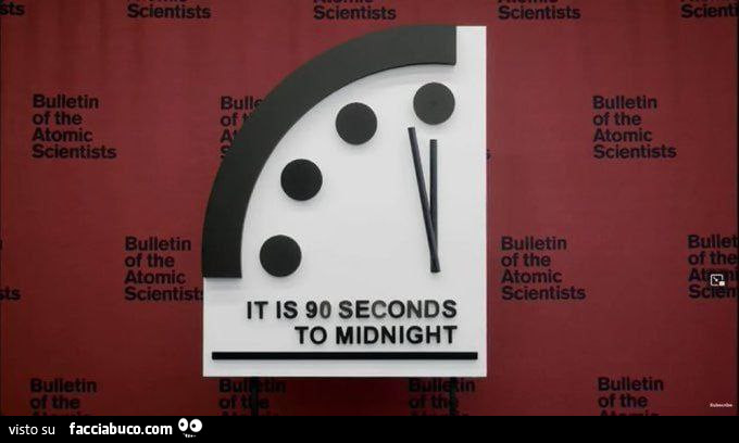 It is 90 seconds to midnight