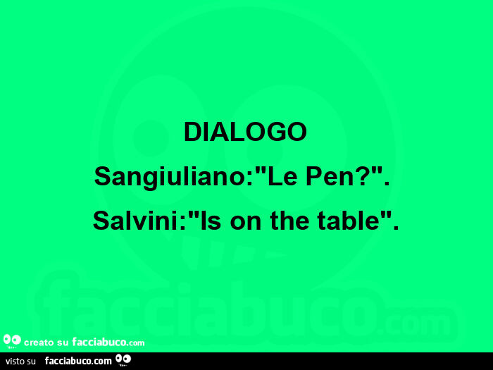 Dialogo sangiuliano: le pen? Salvini: is on the table