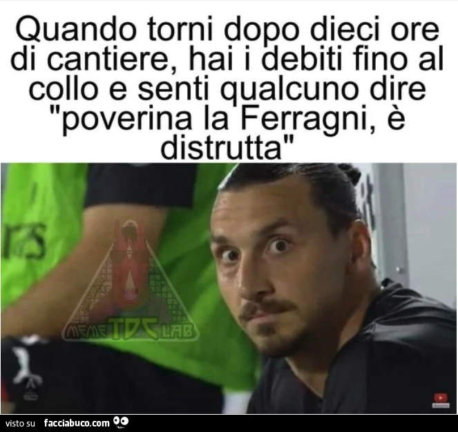 Quando torni dopo dieci ore di cantiere, hai i debiti fino al collo e senti qualcuno dire poverina la ferragni, è distrutta