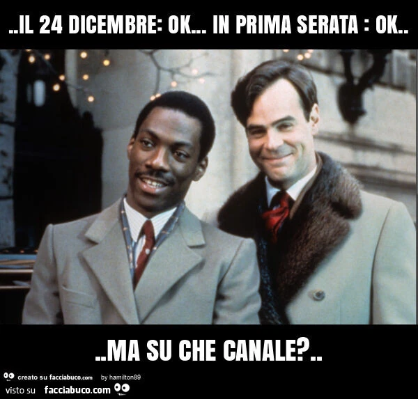 Il 24 dicembre: ok… in prima serata: ok… ma su che canale?