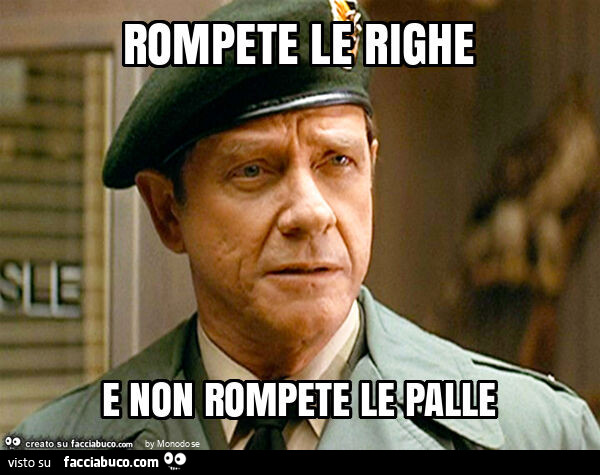 Rompete le righe e non rompete le palle