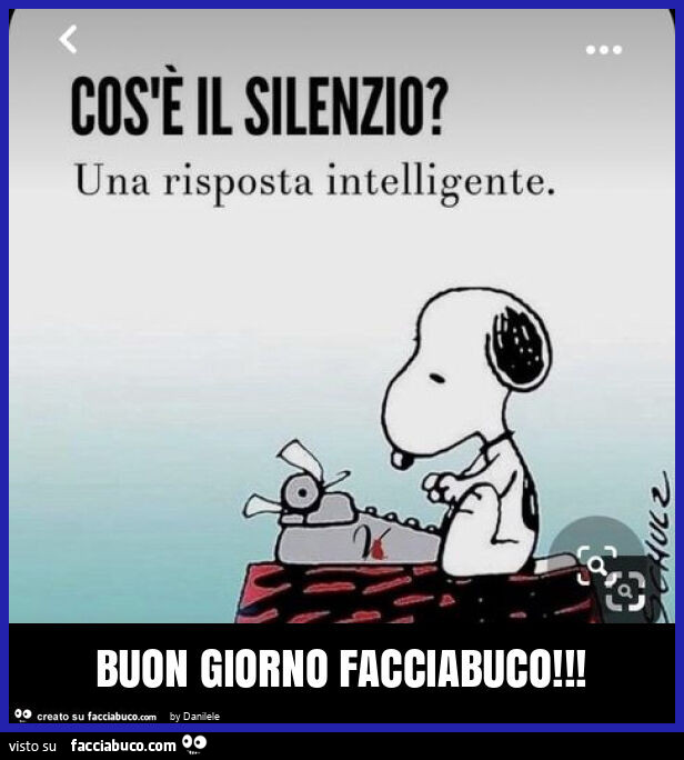 Buon giorno facciabuco
