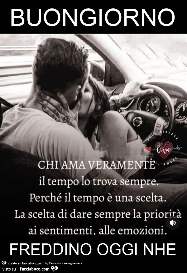 Buongiorno freddino oggi nhe