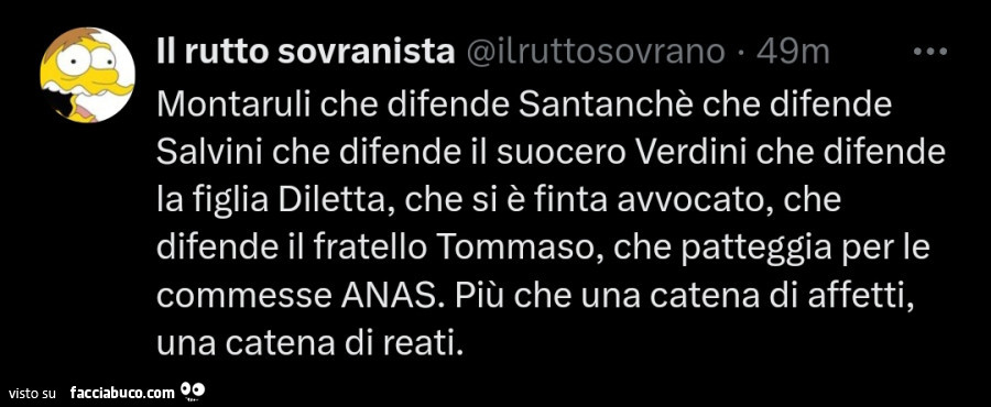 Montaruli che difende Santanchè che difende Salvini che difende il suocero Verdini che difende la figlia Diletta, che si è finta avvocato, che difende il fratello Tommaso, che patteggia per le commesse anas