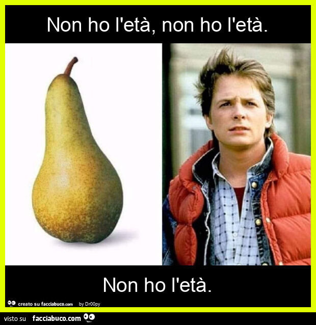 Non ho l'età, non ho l'età. Non ho l'età