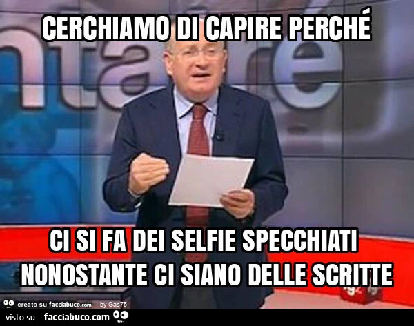 Cerchiamo di capire perchรฉ ci si fa dei selfie specchiati nonostante ci siano delle scritte