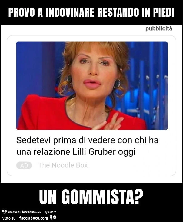 Provo a indovinare restando in piedi un gommista?